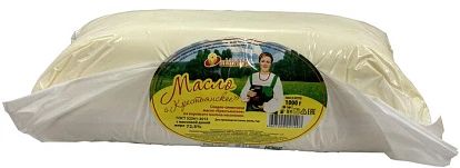 Масло сладкосливочное несоленое Крестьянское 72,5% 1 кг Родная Любава