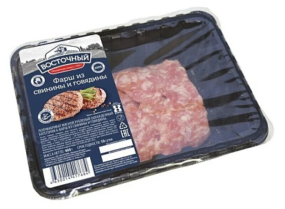 Фарш из свинины и говядины кат. Б охлажденный 400 г Восточный