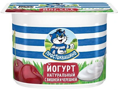 Йогурт с вишней и черешней 2,9% 110 г Простоквашино Йогурт с вишней и черешней 2,9% 110 г Простоквашино