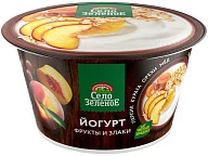 Йогурт персик-курага-орехи-мед 3,2% 180 г Село Зелёное