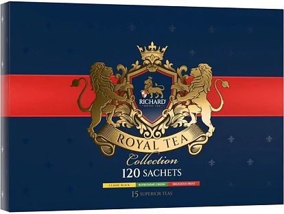 Набор чая ассорти Чайная коллекция 15 видов по 8 шт. Ричард Набор чая ассорти Чайная коллекция 15 видов по 8 шт. Ричард