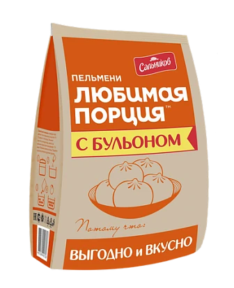 Пельмени Любимая порция с бульоном 800 г Сальников