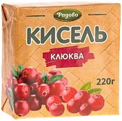 Кисель Клюквенный на натуральном соке 220 г Радово