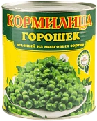 Горошек зеленый ГОСТ высший сорт 425 мл Кормилица