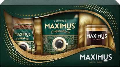 Набор кофе сублимированный Максимус Колумбиан ст. б. 95 г + м/у 40 г + кружка 320 мл