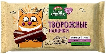 Творожные ванильные палочки в глазури 20% 150 г Село Зелёное Творожные ванильные палочки в глазури 20% 150 г Село Зелёное