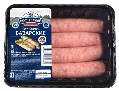 Колбаски Баварские кат. В охлажденные 400 г Восточный Колбаски Баварские кат. В охлажденные 400 г Восточный