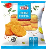 Рыбные котлеты в панировке 2 кг VICI
