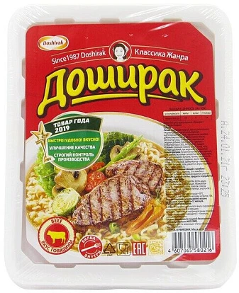 Лапша быстрого приготовления Доширак со вкусом говядины 90 г