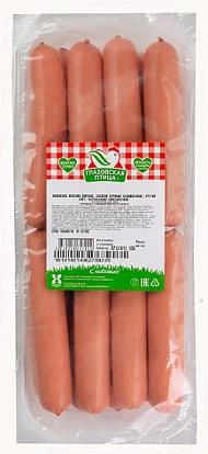 Сосиски Деревенские классические 3-й сорт ~1,5 кг Глазовская птица