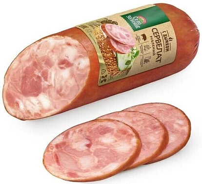 Сервелат Рубленый с дымком 300 г Село Зелёное