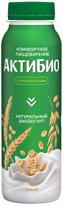Биойогурт питьевой со злаками 1,6% 260 г АктиБио