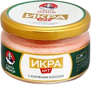Икра мойвы Деликатесная с копченым лососем 180 г Санта Бремор