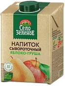Напиток сывороточный яблоко-груша 500 мл Село Зелёное