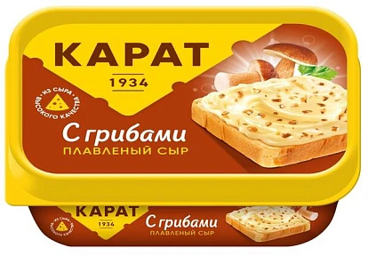 Сыр плавленый c грибами 45% 200 г Карат