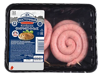 Колбаски охлажденные Фирменные кат. В ~ 500 г Восточный
