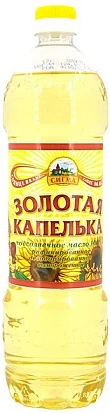 Масло подсолнечное рафинированное 0,87 л Золотая капелька