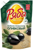 Майонез натуральный оливковый Провансаль 67% 192 г Ряба