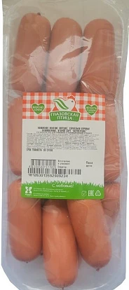 Сардельки куриные Фермерские 2-й сорт ~1,5 кг Глазовская птица