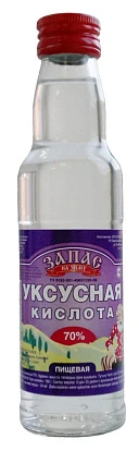 Кислота уксусная пищевая 70% Запас на зиму 168 мл Адмирал