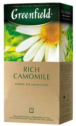 Чай зеленый Гринфилд Рич Камомайл 25 пакетиков