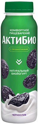 Биойогурт питьевой с черносливом 1,5% 260 г АктиБио Биойогурт питьевой с черносливом 1,5% 260 г АктиБио