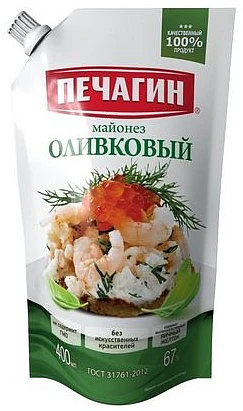 Майонез Оливковый 67% 400 мл Печагин
