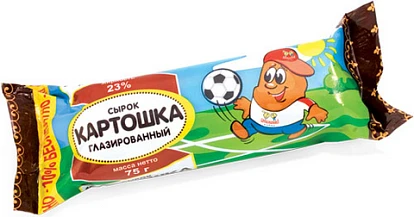 Сырок глазированный Картошка 23% 75 г Вау! Сырок глазированный Картошка 23% 75 г Вау!