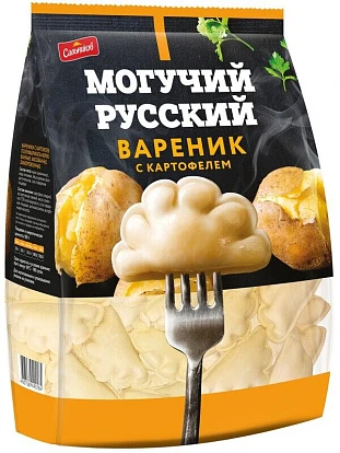 Вареники с картофелем Могучий Русский 900 г Сальников