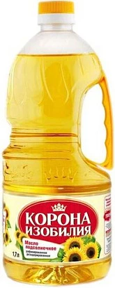 Масло подсолнечное рафинированное 1,7 л Корона изобилия Масло подсолнечное рафинированное 1,7 л Корона изобилия