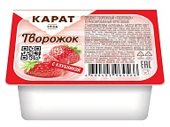 Творожок с клубникой 9% 100 г Карат