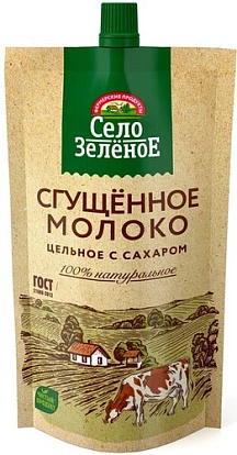 Молоко цельное сгущенное с сахаром 8,5% 270 г Село Зелёное