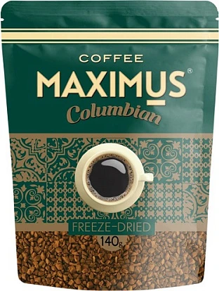 Кофе сублимированный Максимус Колумбиан 140 г