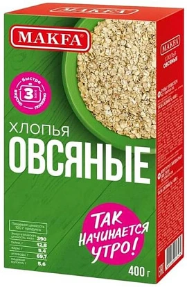 Хлопья овсяные 400 г Макфа