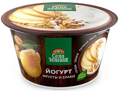 Йогурт груша-злаки-семена льна-грецкий орех 3,2% 180 г Село Зелёное Йогурт груша-злаки-семена льна-грецкий орех 3,2% 180 г Село Зелёное