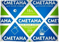 Сметана 15% 250 г Для всей семьи