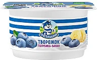 Творожок голубика-банан 3,6% 110 г Простоквашино