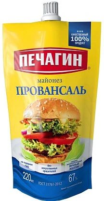 Майонез Провансаль 67% 220 мл Печагин