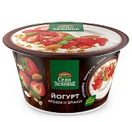 Йогурт Клубн-Миндаль-Злаки 3,2% 180г Село Зелёное