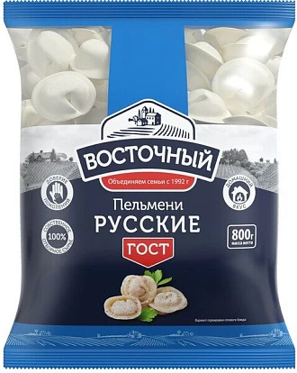 Пельмени Русские 800 г Восточный Пельмени Русские 800 г Восточный