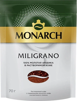 Кофе растворимый Монарх Милиграно 70 г