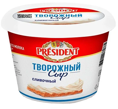 Сыр творожный мягкий сливочный 56% 140 г Президент