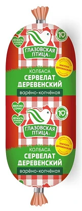 Сервелат Деревенский 2-й сорт 350 г Глазовская птица