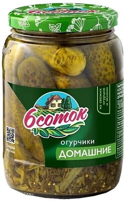Огурчики Домашние 6 соток 720 мл Десан