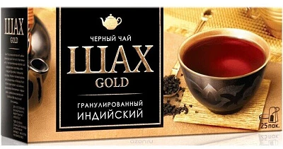 Чай черный индийский Шах Голд 25 пакетиков