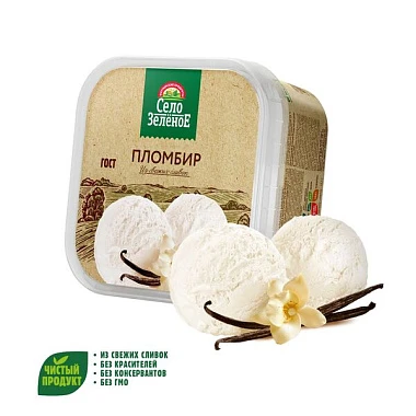 Пломбир ванильный 15% 280 г Село Зелёное