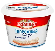 Сыр творожный мягкий сливочный 56% 140 г Президент