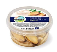 Ассорти из морепродуктов в масле 180 г Меридиан