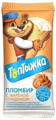 Пломбир 12% с ароматом ванили и вареной сгущенки в вафельном рожке 90 г Топтыжка