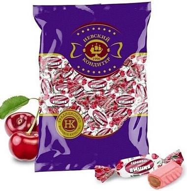 Карамель с молочной начинкой Вишня со сливками 1 кг Невский кондитер